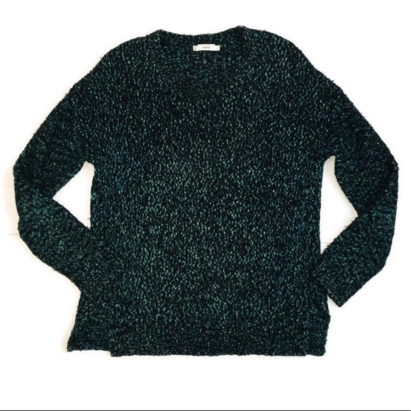 Vince Sweaters - Vince Wool Blend Green Knit Crew Neck Sweater